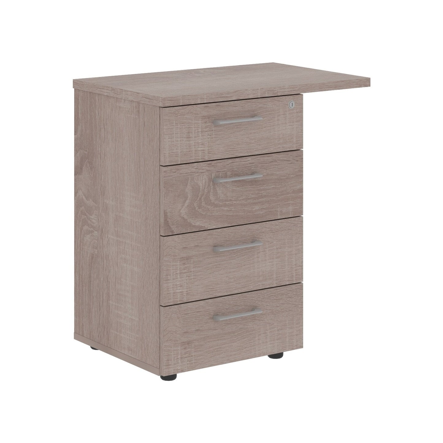 FOUR DRAWER PEDESTAL, MADE IN E1 LAMINATE CHIPBOARD by Treejar | Souqify