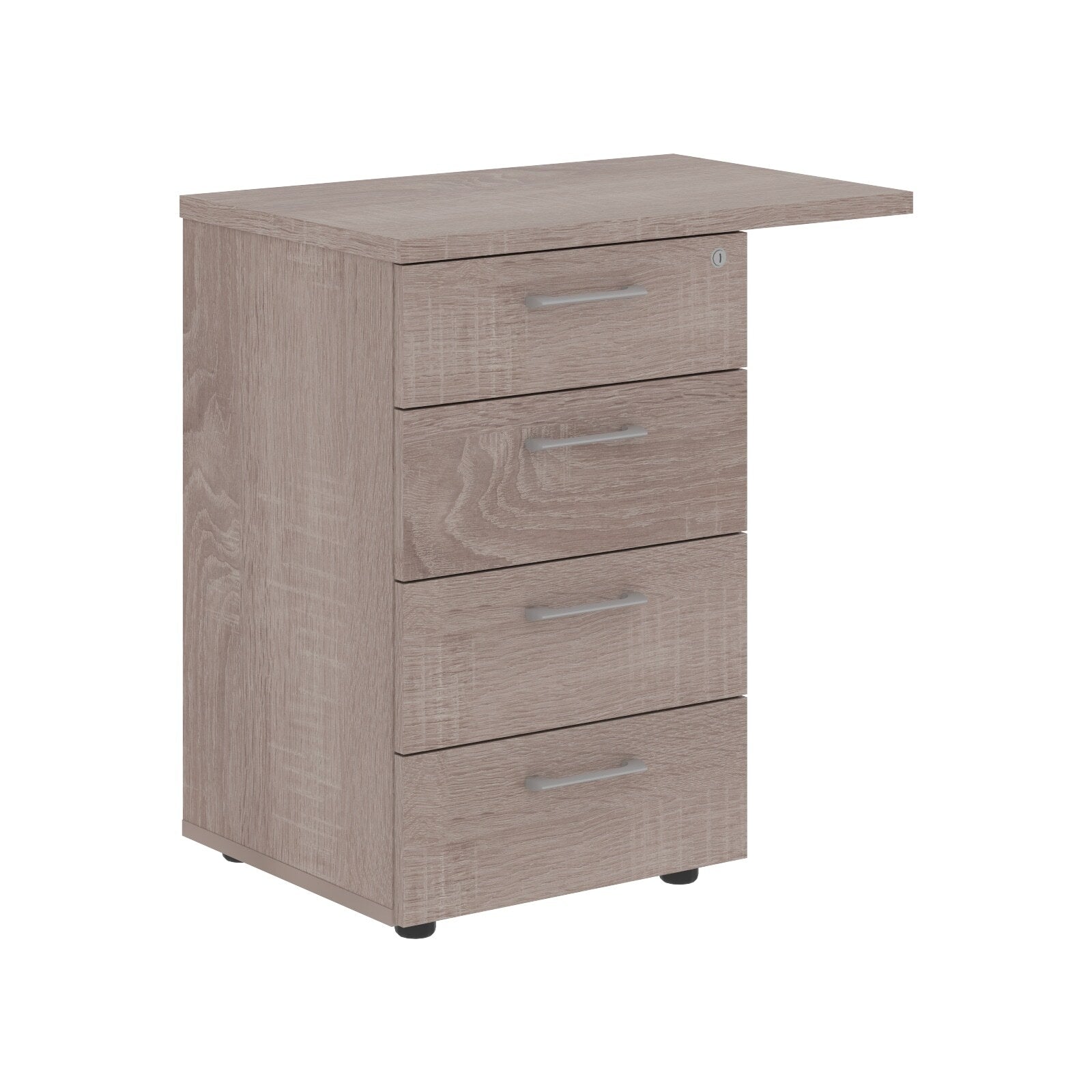 FOUR DRAWER PEDESTAL, MADE IN E1 LAMINATE CHIPBOARD by Treejar | Souqify