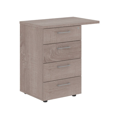 FOUR DRAWER PEDESTAL, MADE IN E1 LAMINATE CHIPBOARD by Treejar | Souqify