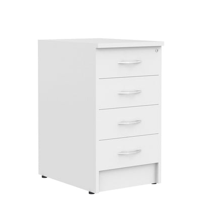 FOUR DRAWER PEDESTAL, MADE IN E1 LAMINATE CHIPBOARD by Treejar | Souqify