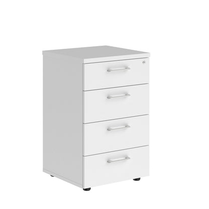 FOUR DRAWER PEDESTAL, MADE IN E1 LAMINATE CHIPBOARD by Treejar | Souqify