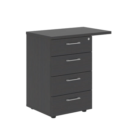 FOUR DRAWER PEDESTAL, MADE IN E1 LAMINATE CHIPBOARD by Treejar | Souqify
