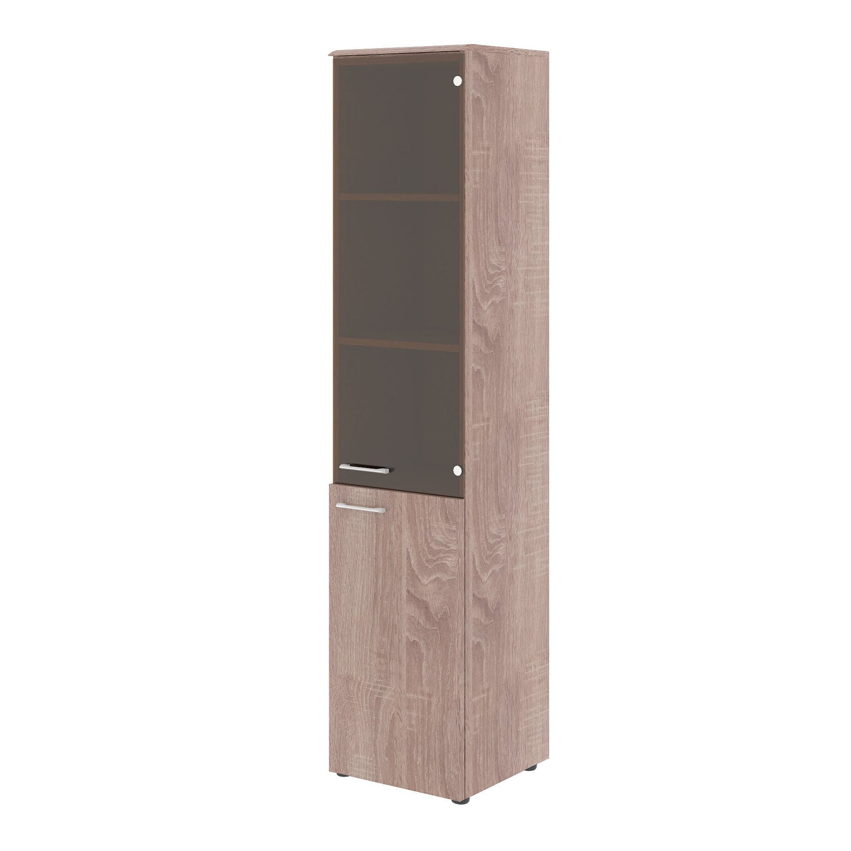 FULL HEIGHT CABINET, MADE IN E1 LAMINATE CHIPBOARD, WITH GLASS AND WOODEN SWING DOOR by Treejar | Souqify