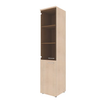 FULL HEIGHT CABINET, MADE IN E1 LAMINATE CHIPBOARD, WITH GLASS AND WOODEN SWING DOORS by Treejar | Souqify