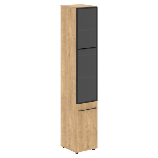 FULL HEIGHT CABINET, MADE IN E1 LAMINATE CHIPBOARD, WITH GLASS AND WOODEN SWING DOORS by Treejar | Souqify