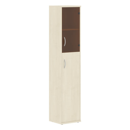 FULL HEIGHT CABINET, MADE IN E1 LAMINATE CHIPBOARD, WITH GLASS AND WOODEN SWING DOORS by Treejar | Souqify