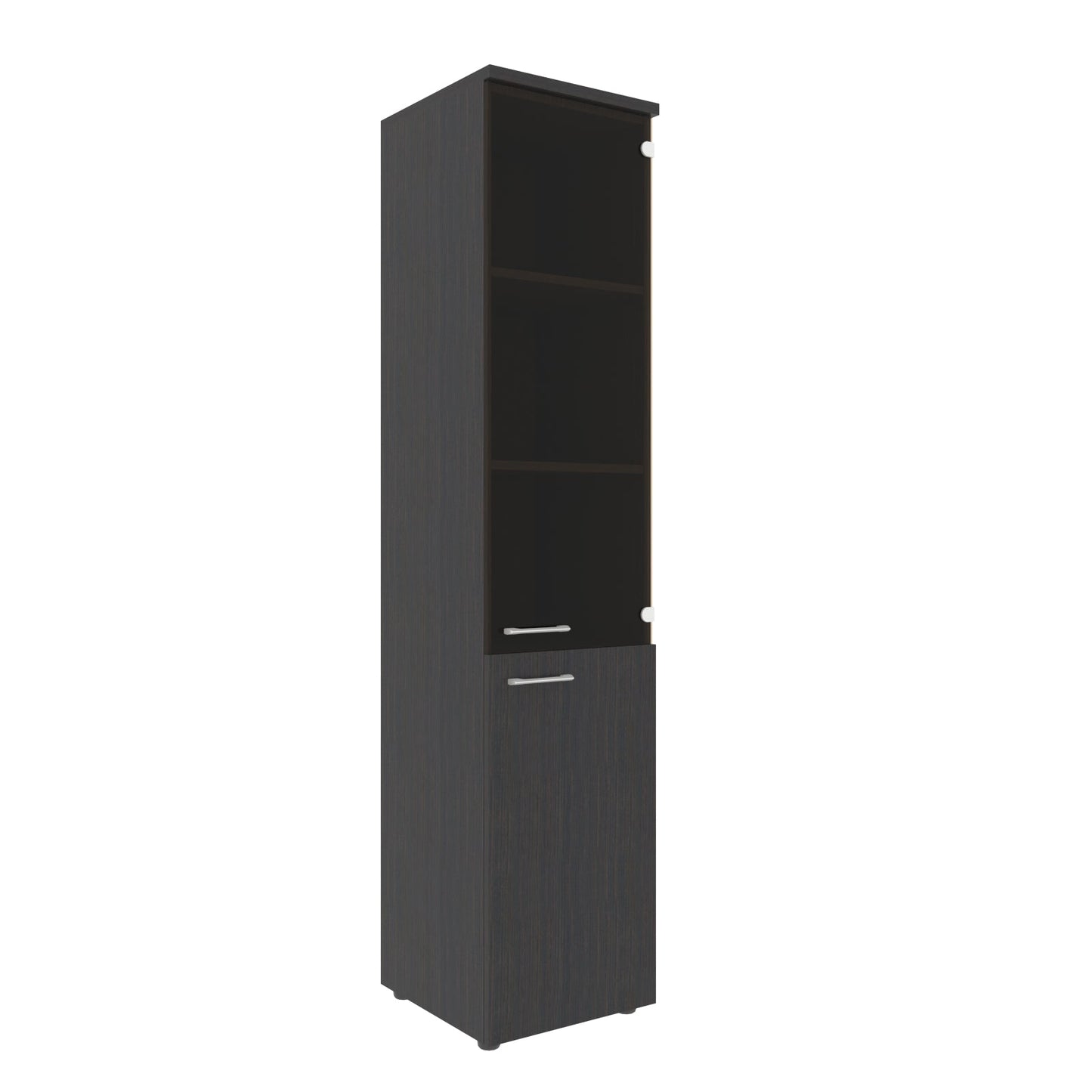 FULL HEIGHT CABINET, MADE IN E1 LAMINATE CHIPBOARD, WITH GLASS AND WOODEN SWING DOORS by Treejar | Souqify