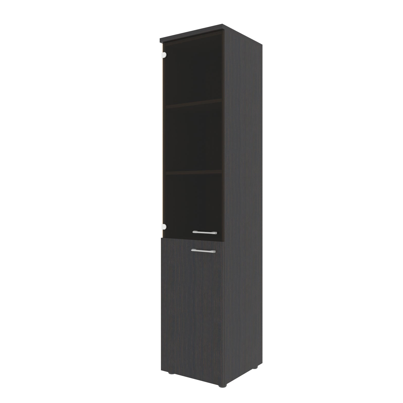 FULL HEIGHT CABINET, MADE IN E1 LAMINATE CHIPBOARD, WITH GLASS AND WOODEN SWING DOORS by Treejar | Souqify
