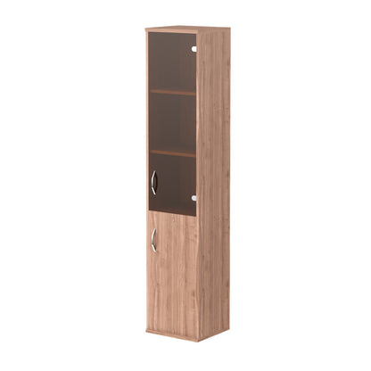 FULL HEIGHT CABINET, MADE IN E1 LAMINATE CHIPBOARD, WITH GLASS AND WOODEN SWING DOORS by Treejar | Souqify