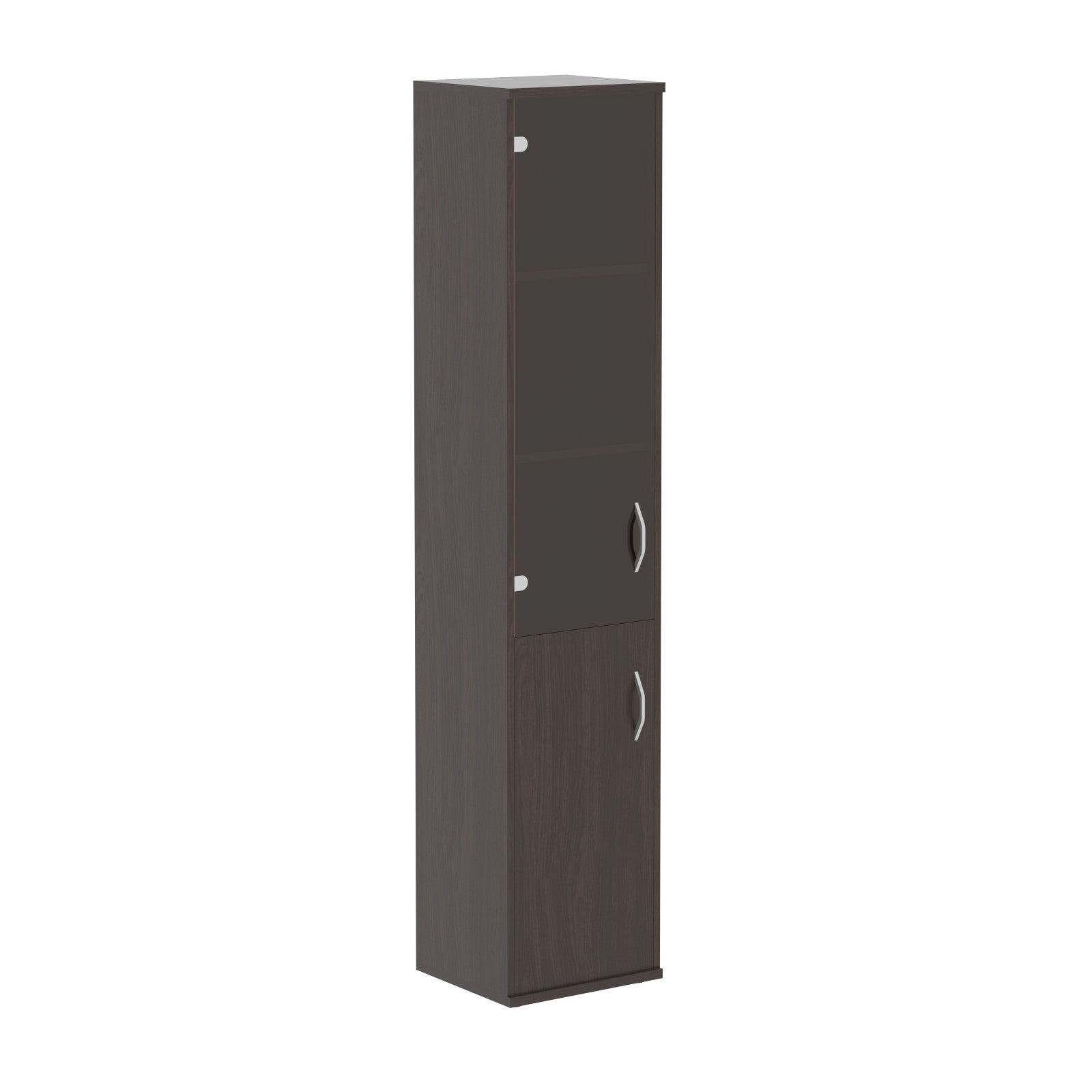 FULL HEIGHT CABINET, MADE IN E1 LAMINATE CHIPBOARD, WITH GLASS AND WOODEN SWING DOORS by Treejar | Souqify