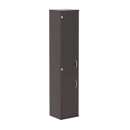 FULL HEIGHT CABINET, MADE IN E1 LAMINATE CHIPBOARD, WITH GLASS AND WOODEN SWING DOORS by Treejar | Souqify
