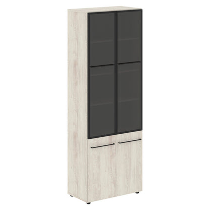 FULL HEIGHT CABINET, MADE IN E1 LAMINATE CHIPBOARD, WITH GLASS AND WOODEN SWING DOORS by Treejar | Souqify