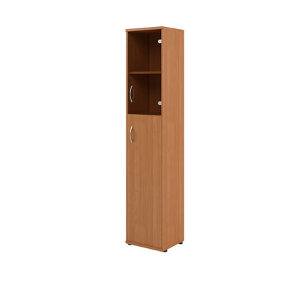FULL HEIGHT CABINET, MADE IN E1 LAMINATE CHIPBOARD, WITH GLASS AND WOODEN SWING DOORS by Treejar | Souqify