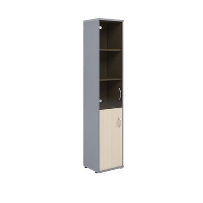 FULL HEIGHT CABINET, MADE IN E1 LAMINATE CHIPBOARD, WITH GLASS AND WOODEN SWING DOORS by Treejar | Souqify