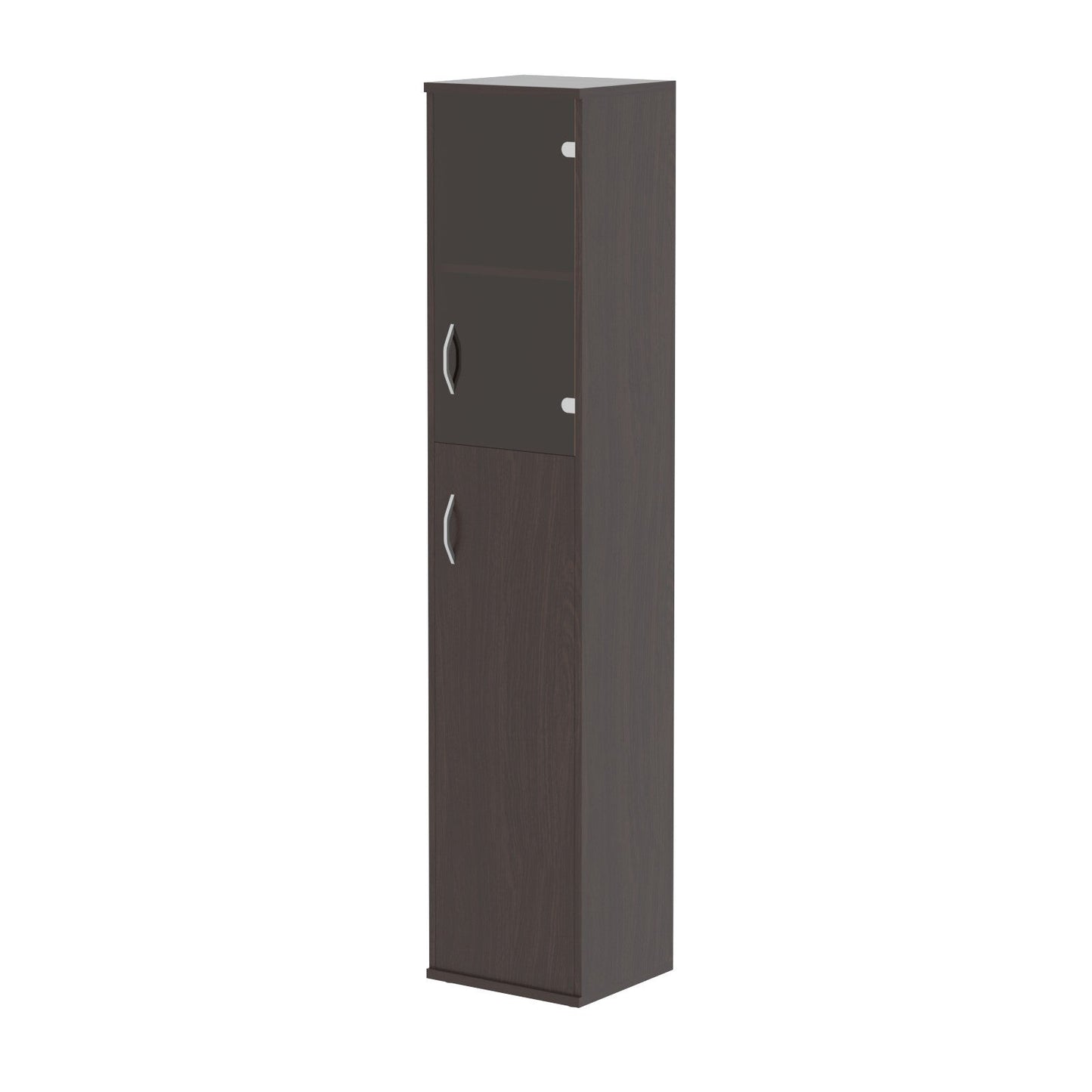 FULL HEIGHT CABINET, MADE IN E1 LAMINATE CHIPBOARD, WITH GLASS AND WOODEN SWING DOORS by Treejar | Souqify