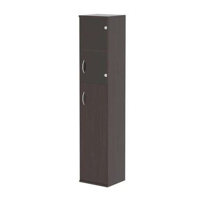 FULL HEIGHT CABINET, MADE IN E1 LAMINATE CHIPBOARD, WITH GLASS AND WOODEN SWING DOORS by Treejar | Souqify