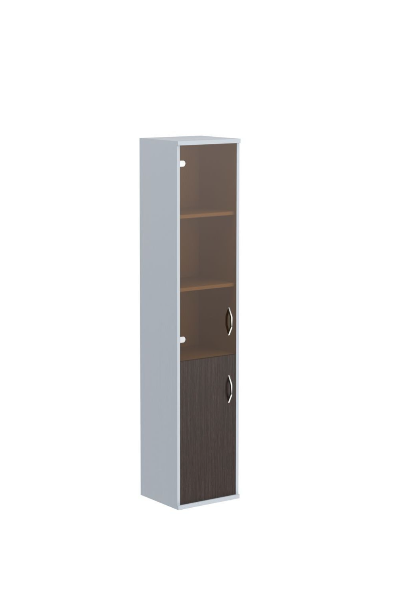 FULL HEIGHT CABINET, MADE IN E1 LAMINATE CHIPBOARD, WITH GLASS AND WOODEN SWING DOORS by Treejar | Souqify