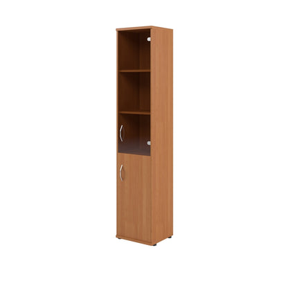 FULL HEIGHT CABINET, MADE IN E1 LAMINATE CHIPBOARD, WITH GLASS AND WOODEN SWING DOORS by Treejar | Souqify