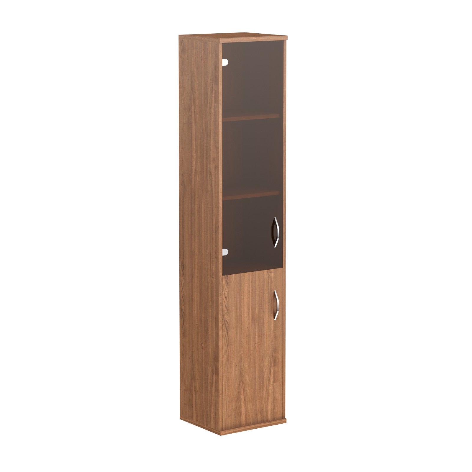 FULL HEIGHT CABINET, MADE IN E1 LAMINATE CHIPBOARD, WITH GLASS AND WOODEN SWING DOORS by Treejar | Souqify