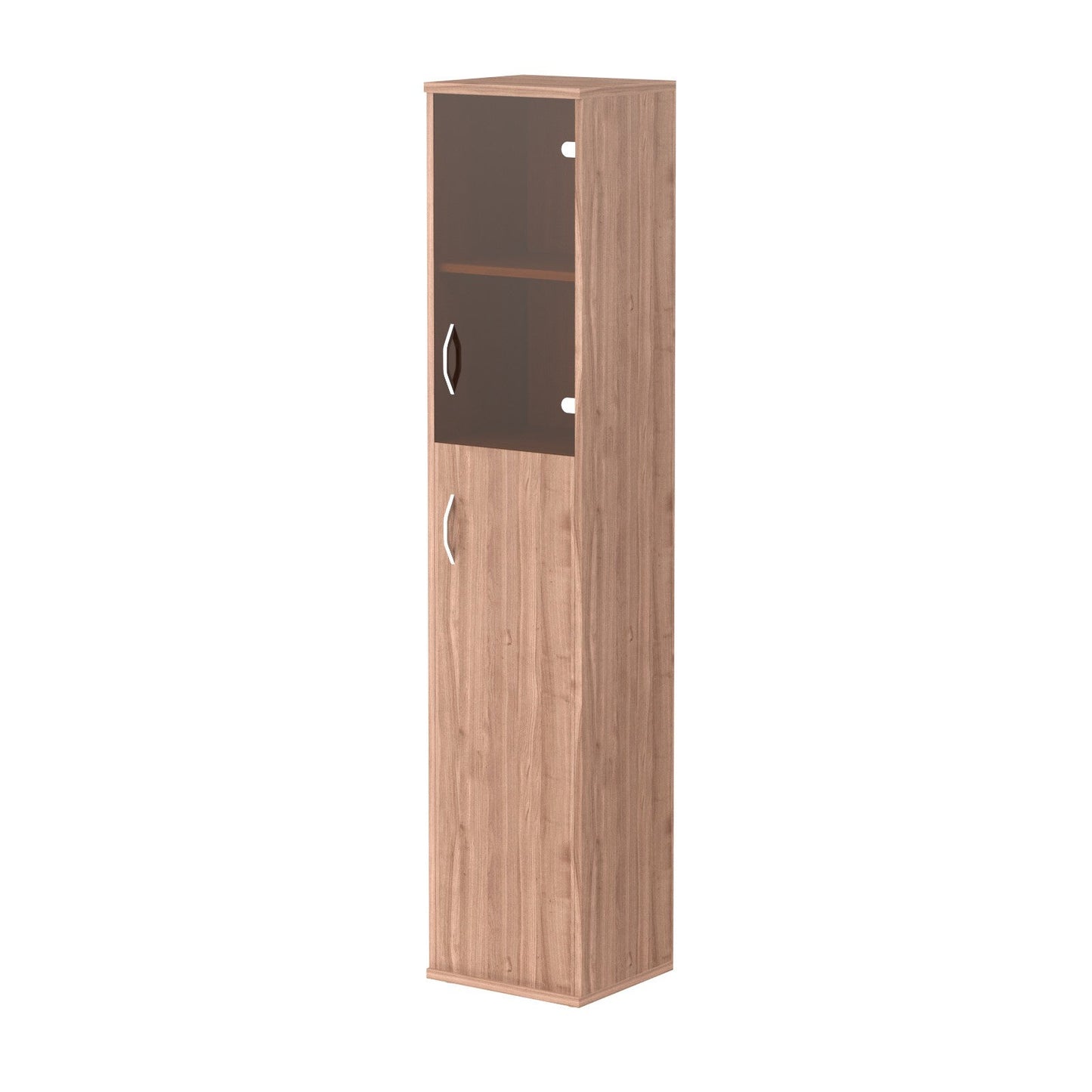 FULL HEIGHT CABINET, MADE IN E1 LAMINATE CHIPBOARD, WITH GLASS AND WOODEN SWING DOORS by Treejar | Souqify