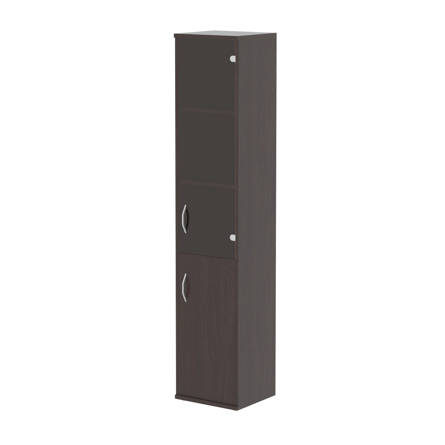 FULL HEIGHT CABINET, MADE IN E1 LAMINATE CHIPBOARD, WITH GLASS AND WOODEN SWING DOORS by Treejar | Souqify