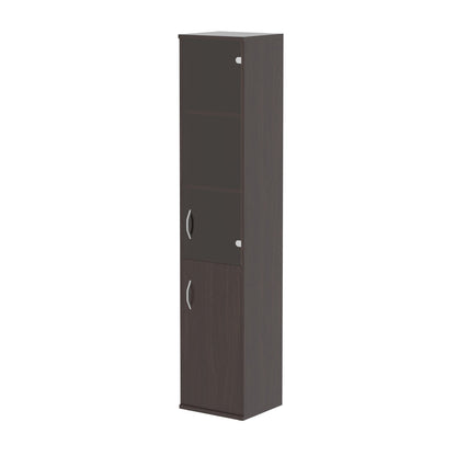 FULL HEIGHT CABINET, MADE IN E1 LAMINATE CHIPBOARD, WITH GLASS AND WOODEN SWING DOORS by Treejar | Souqify