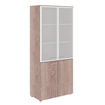 FULL HEIGHT CABINET, MADE IN E1 LAMINATE CHIPBOARD, WITH GLASS SWING DOOR by Treejar | Souqify