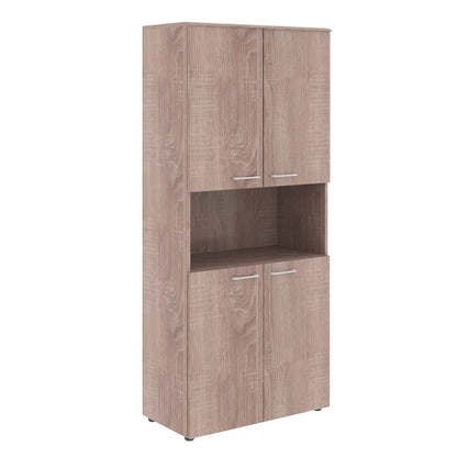 FULL HEIGHT CABINET MADE IN E1 LAMINATE CHIPBOARD WITH OPEN SHELF AND WOODEN SWING DOORS by Treejar | Souqify