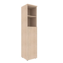 FULL HEIGHT CABINET, MADE IN E1 LAMINATE CHIPBOARD, WITH OPEN SHELVES AND WOODEN SWING DOOR by Treejar | Souqify