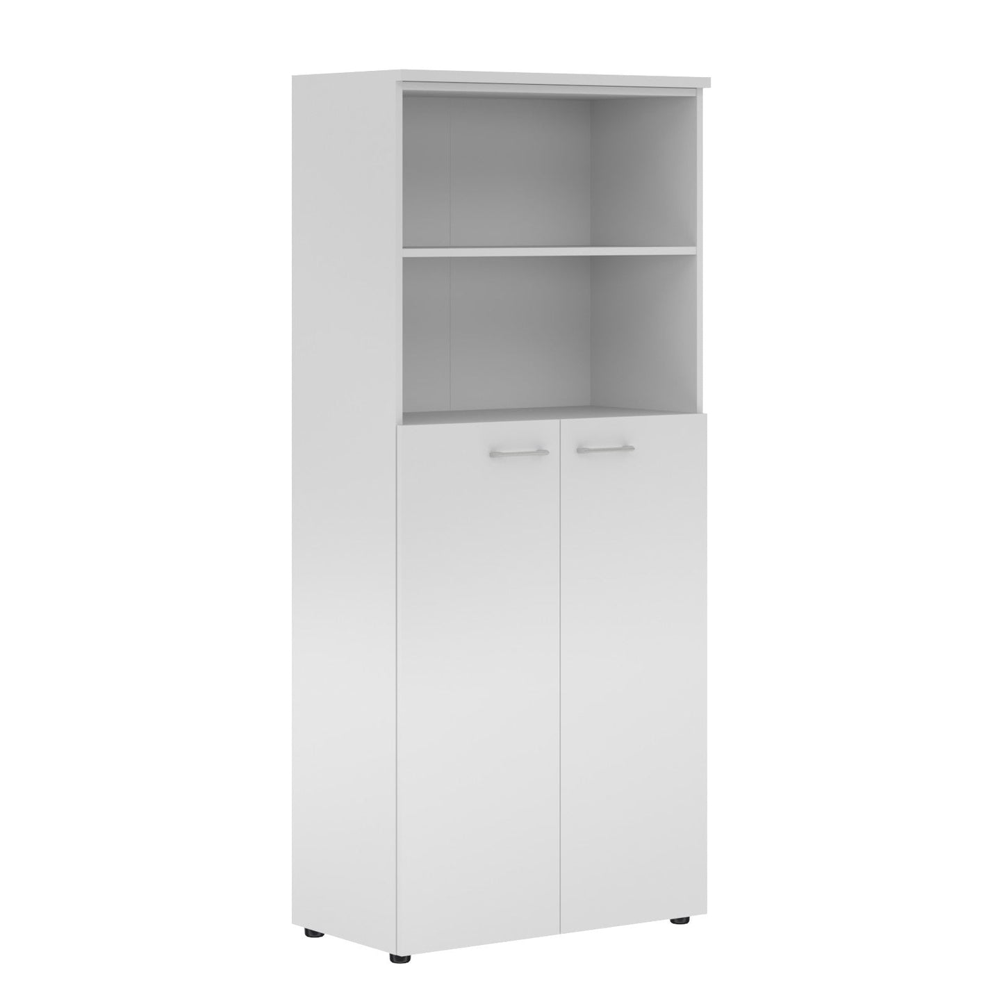 FULL HEIGHT CABINET, MADE IN E1 LAMINATE CHIPBOARD, WITH OPEN SHELVES AND WOODEN SWING DOOR by Treejar | Souqify