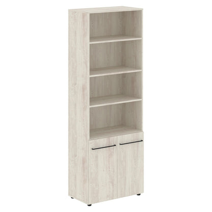 FULL HEIGHT CABINET, MADE IN E1 LAMINATE CHIPBOARD, WITH OPEN SHELVES AND WOODEN SWING DOOR by Treejar | Souqify