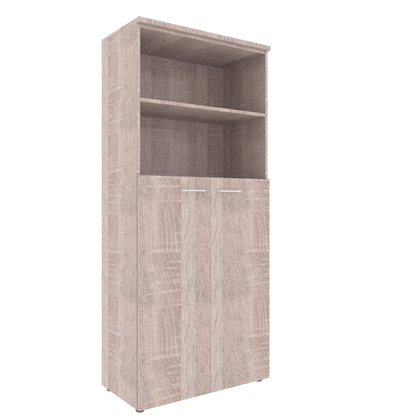 FULL HEIGHT CABINET, MADE IN E1 LAMINATE CHIPBOARD, WITH OPEN SHELVES AND WOODEN SWING DOOR by Treejar | Souqify