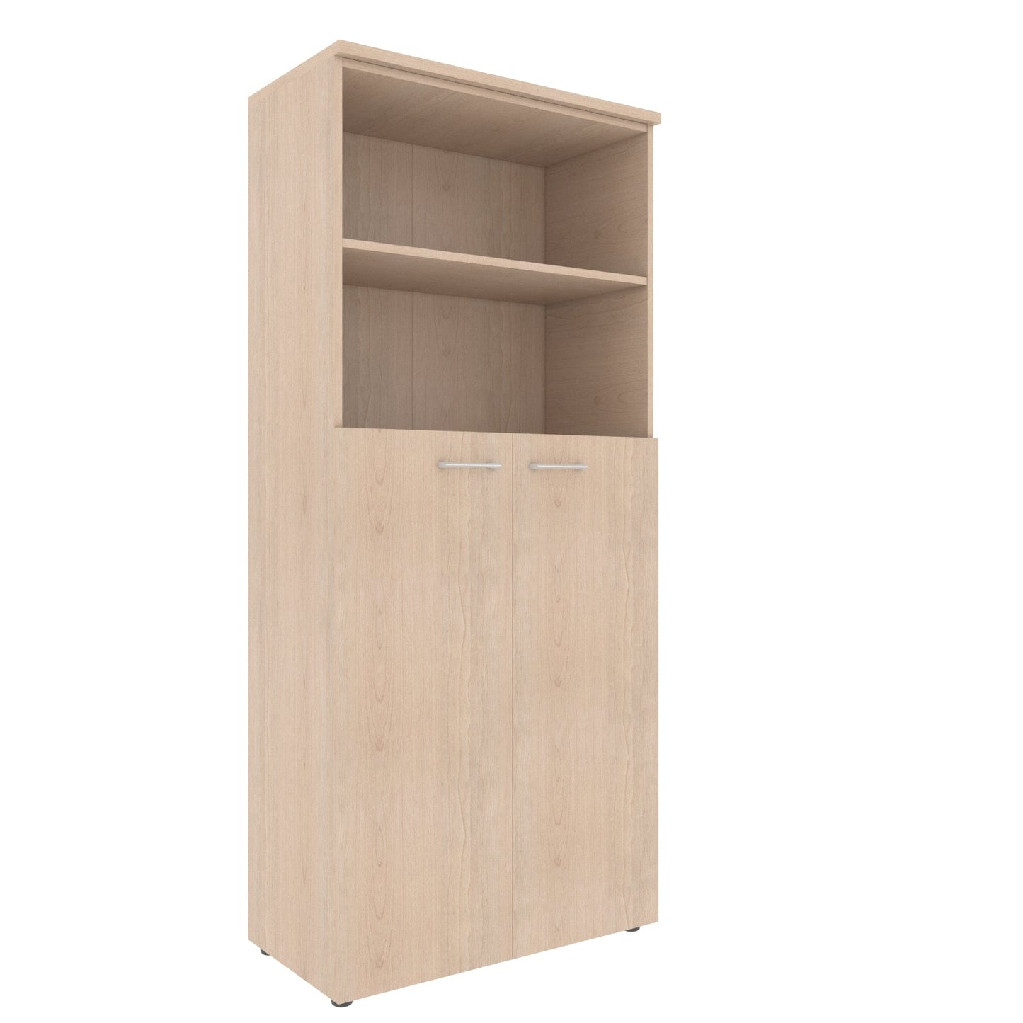 FULL HEIGHT CABINET, MADE IN E1 LAMINATE CHIPBOARD, WITH OPEN SHELVES AND WOODEN SWING DOOR by Treejar | Souqify
