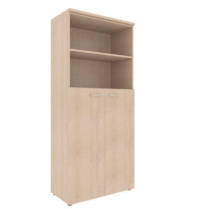 FULL HEIGHT CABINET, MADE IN E1 LAMINATE CHIPBOARD, WITH OPEN SHELVES AND WOODEN SWING DOOR by Treejar | Souqify