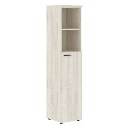 FULL HEIGHT CABINET, MADE IN E1 LAMINATE CHIPBOARD, WITH OPEN SHELVES AND WOODEN SWING DOOR by Treejar | Souqify