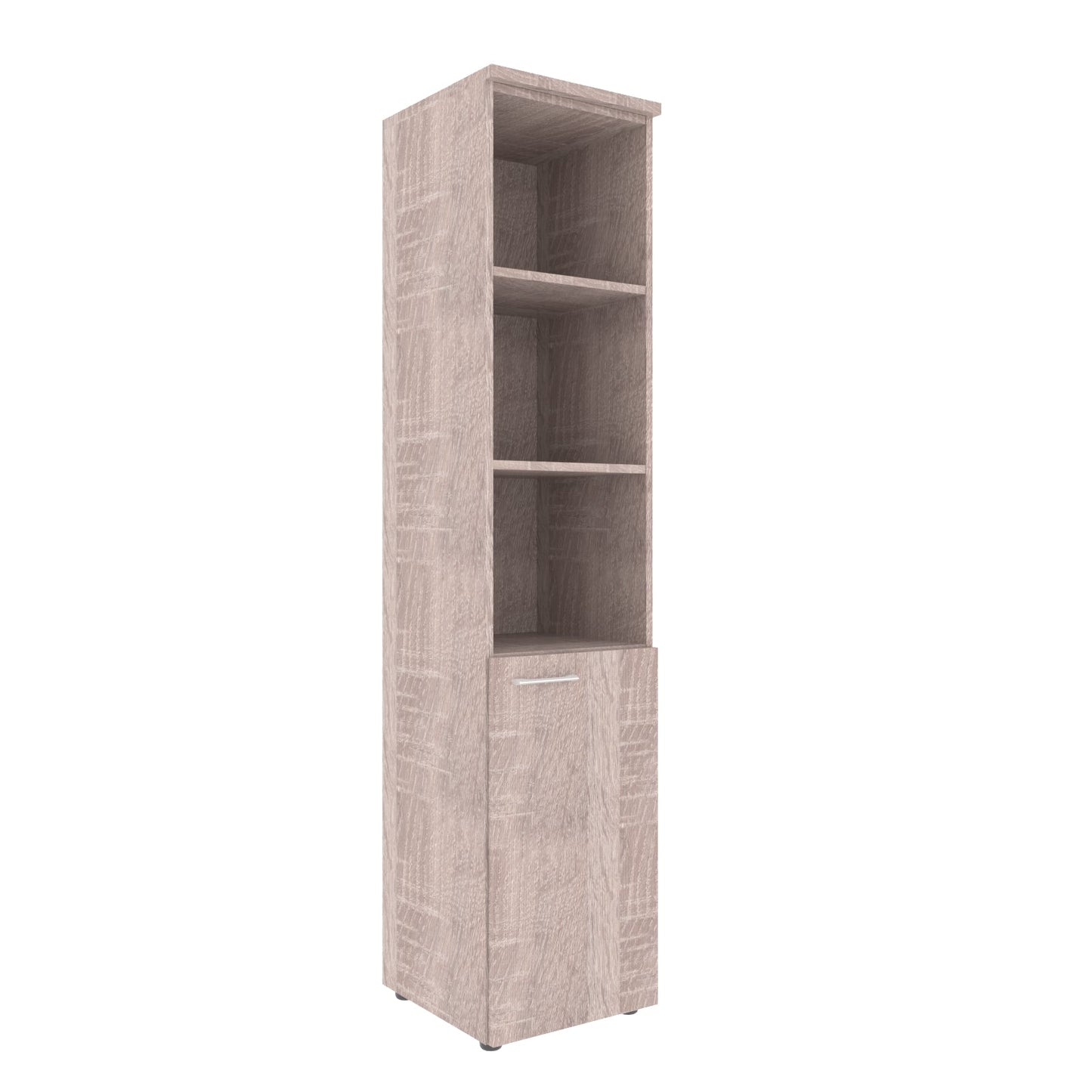 FULL HEIGHT CABINET, MADE IN E1 LAMINATE CHIPBOARD, WITH OPEN SHELVES AND WOODEN SWING DOORS by Treejar | Souqify