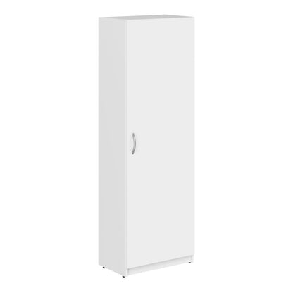 FULL HEIGHT CABINET MADE IN E1 LAMINATE CHIPBOARD WITH WOODEN SWING DOOR 600x375x1817 White by Treejar | Souqify