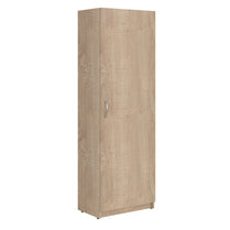 FULL HEIGHT CABINET MADE IN E1 LAMINATE CHIPBOARD WITH WOODEN SWING DOOR 600x375x1817 White by Treejar | Souqify