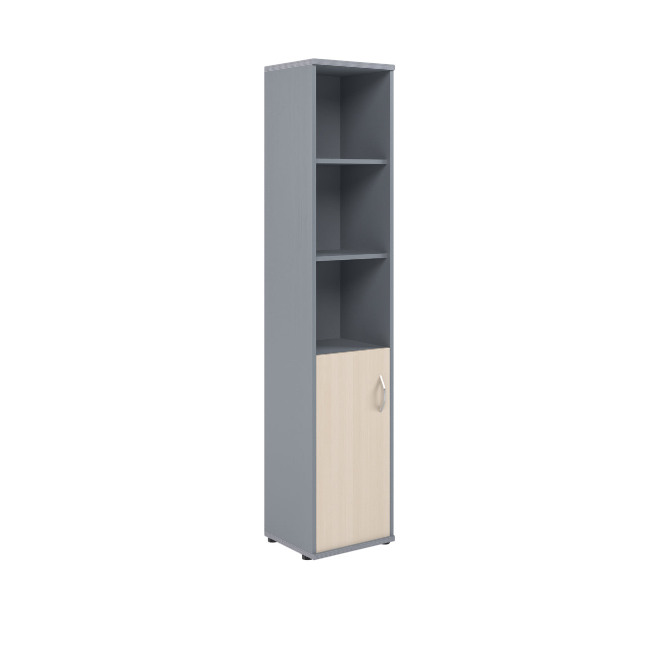 FULL HEIGHT CABINET, MADE IN E1 LAMINATE CHIPBOARD, WITH WOODEN SWING DOOR AND OPEN SHELF by Treejar | Souqify