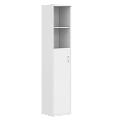FULL HEIGHT CABINET, MADE IN E1 LAMINATE CHIPBOARD, WITH WOODEN SWING DOOR AND OPEN SHELVES by Treejar | Souqify