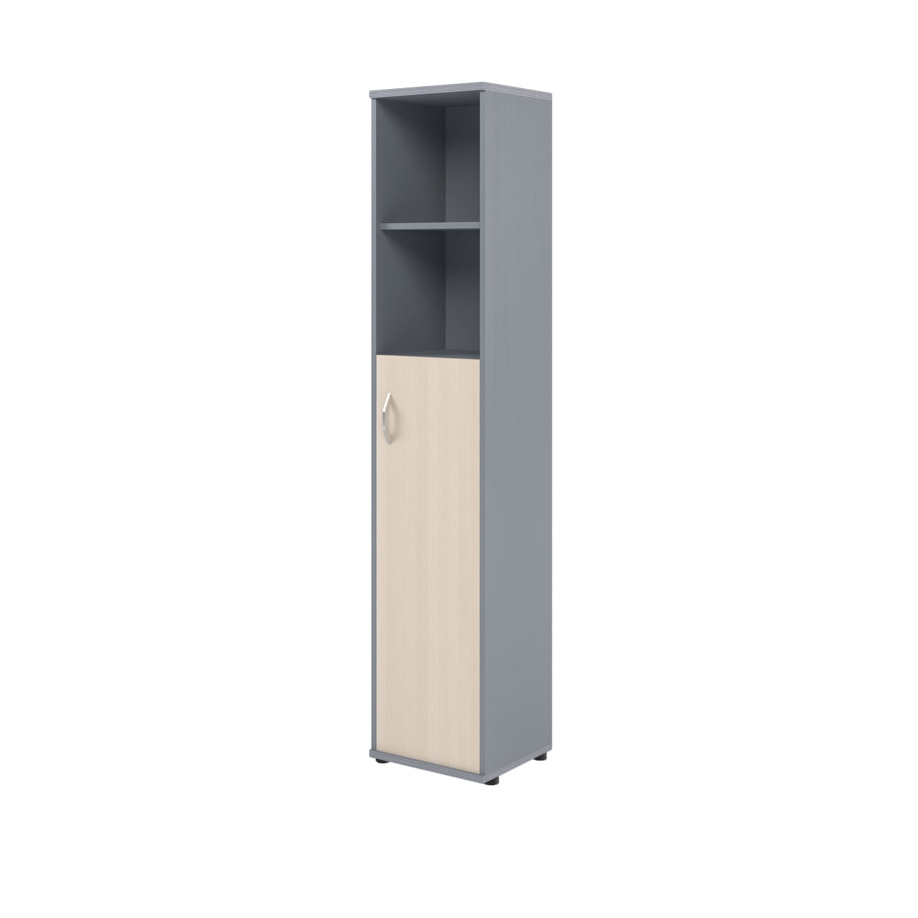 FULL HEIGHT CABINET, MADE IN E1 LAMINATE CHIPBOARD, WITH WOODEN SWING DOOR AND OPEN SHELVES by Treejar | Souqify
