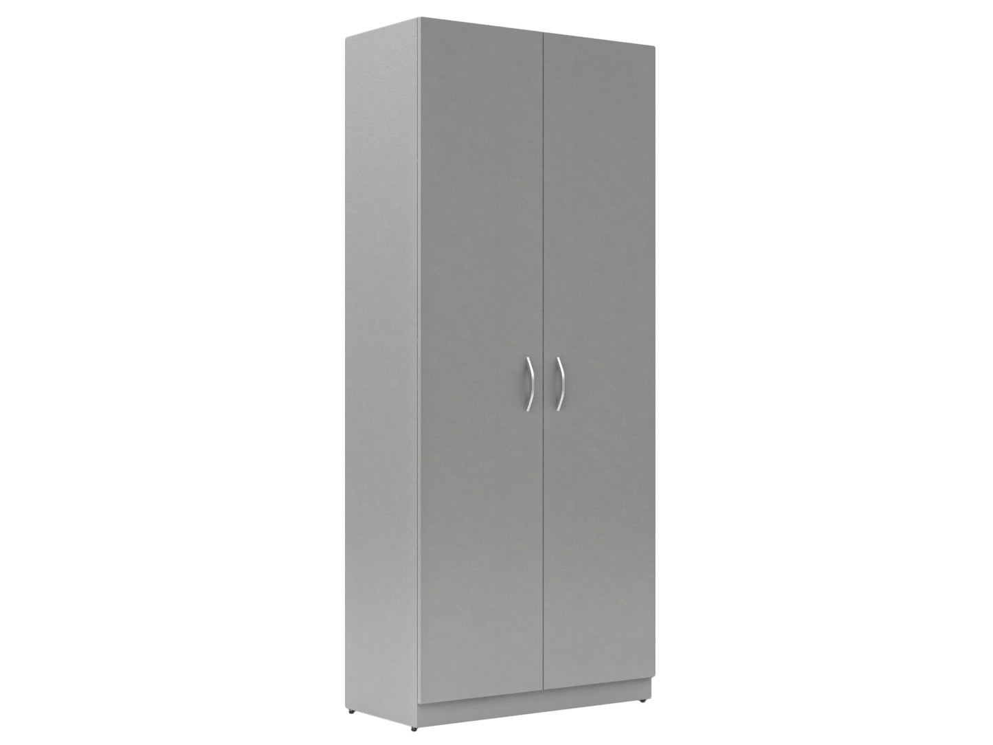 FULL HEIGHT CABINET MADE IN E1 LAMINATE CHIPBOARD WITH WOODEN SWING DOORS 770x375x1817 White by Treejar | Souqify