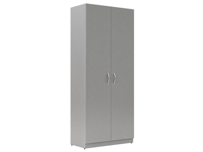 FULL HEIGHT CABINET MADE IN E1 LAMINATE CHIPBOARD WITH WOODEN SWING DOORS 770x375x1817 White by Treejar | Souqify