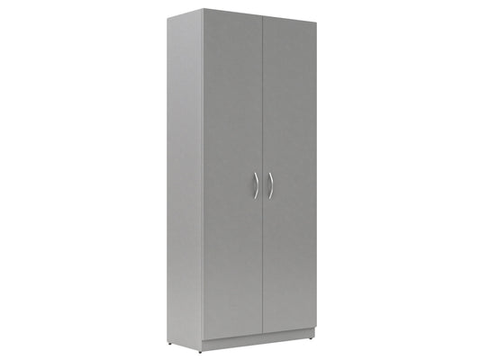 FULL HEIGHT CABINET MADE IN E1 LAMINATE CHIPBOARD WITH WOODEN SWING DOORS 770x375x1817 White by Treejar | Souqify