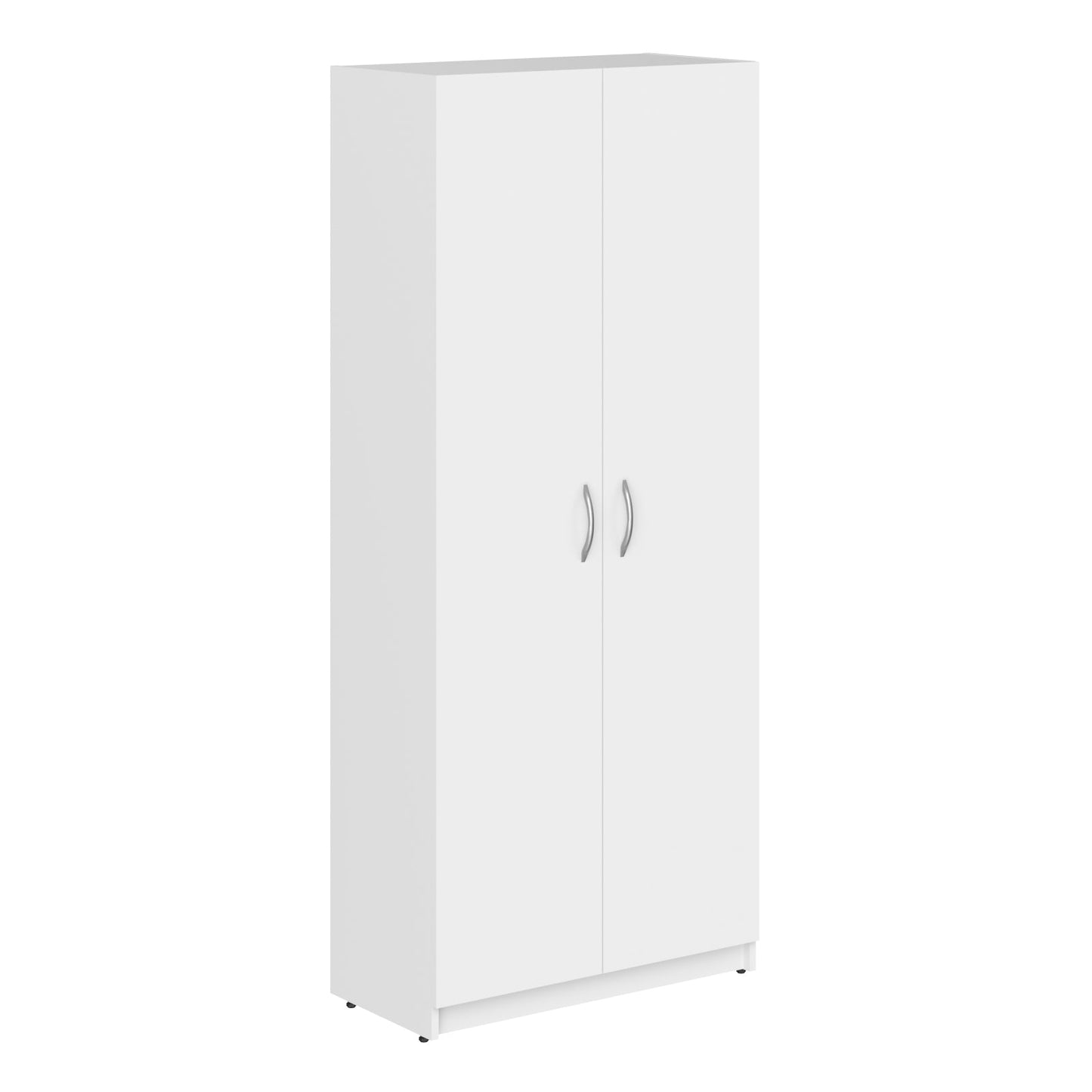 FULL HEIGHT CABINET MADE IN E1 LAMINATE CHIPBOARD WITH WOODEN SWING DOORS 770x375x1817 White by Treejar | Souqify