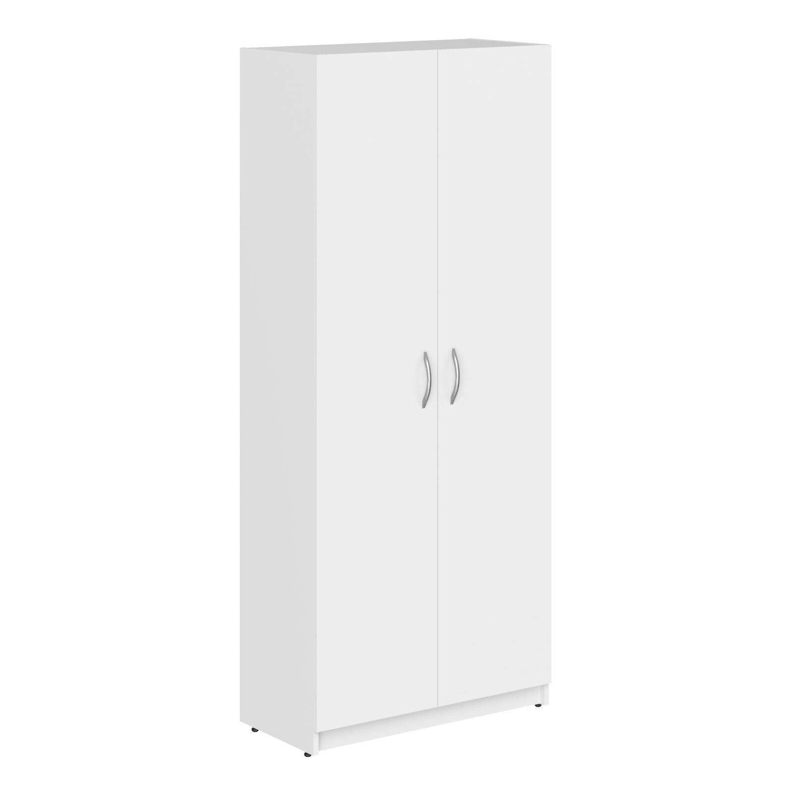 FULL HEIGHT CABINET MADE IN E1 LAMINATE CHIPBOARD WITH WOODEN SWING DOORS 770x375x1817 White by Treejar | Souqify