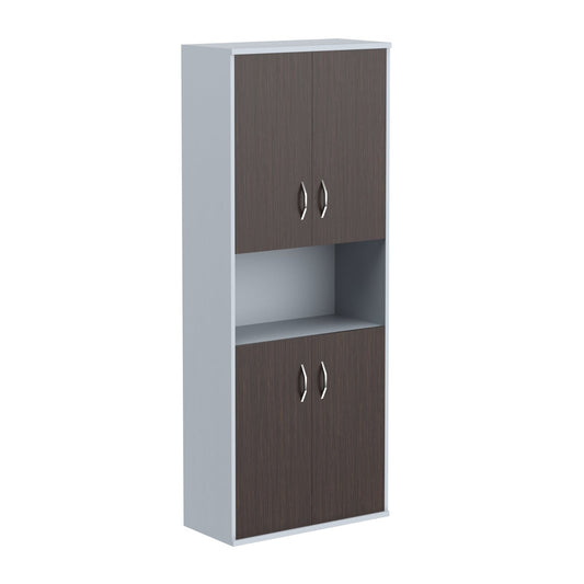 FULL HEIGHT CABINET, MADE IN E1 LAMINATE CHIPBOARD, WITH WOODEN SWING DOORS AND OPEN SHELF by Treejar | Souqify