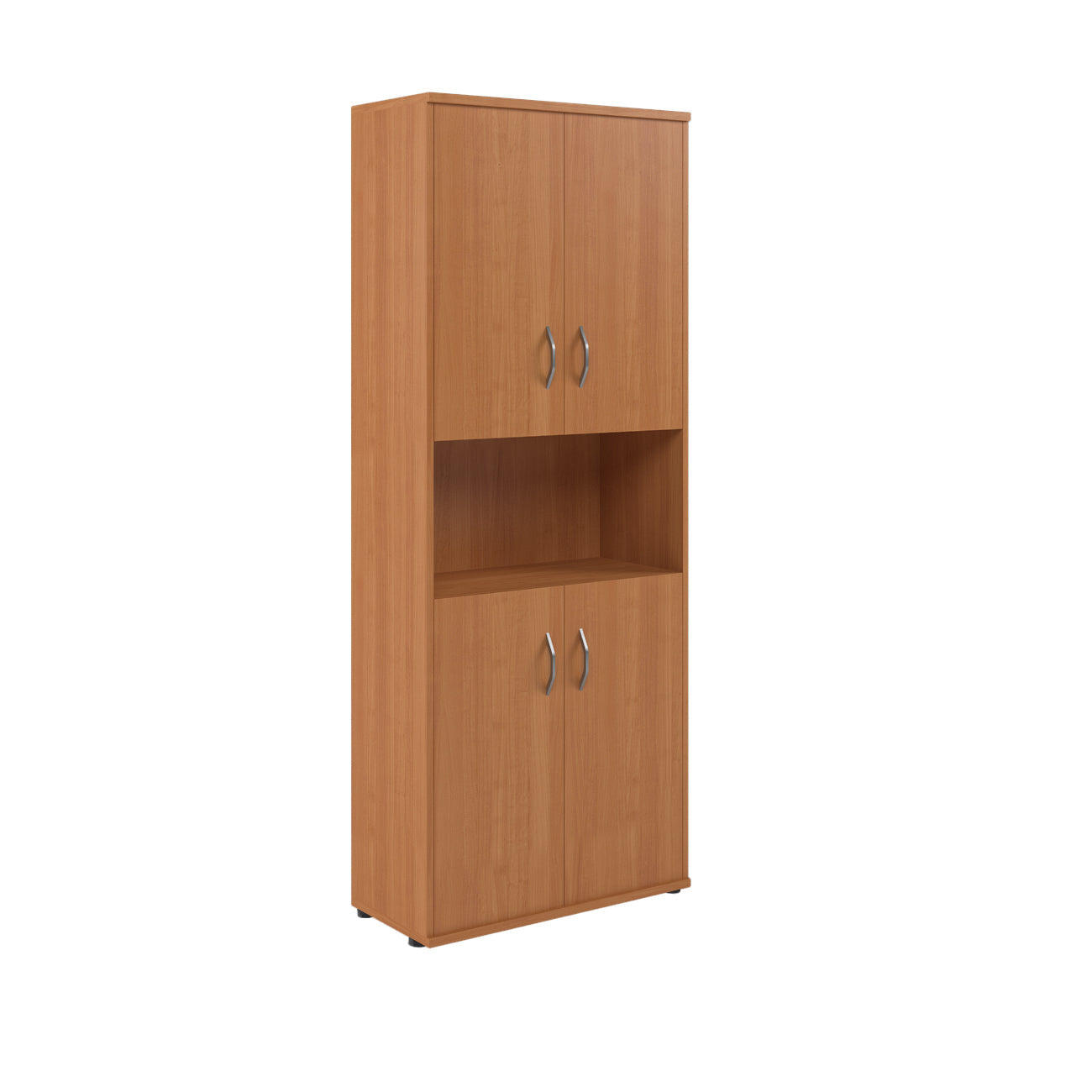 FULL HEIGHT CABINET, MADE IN E1 LAMINATE CHIPBOARD, WITH WOODEN SWING DOORS AND OPEN SHELF by Treejar | Souqify
