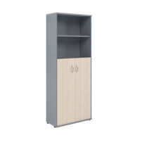 FULL HEIGHT CABINET, MADE IN E1 LAMINATE CHIPBOARD, WITH WOODEN SWING DOORS AND OPEN SHELVES by Treejar | Souqify