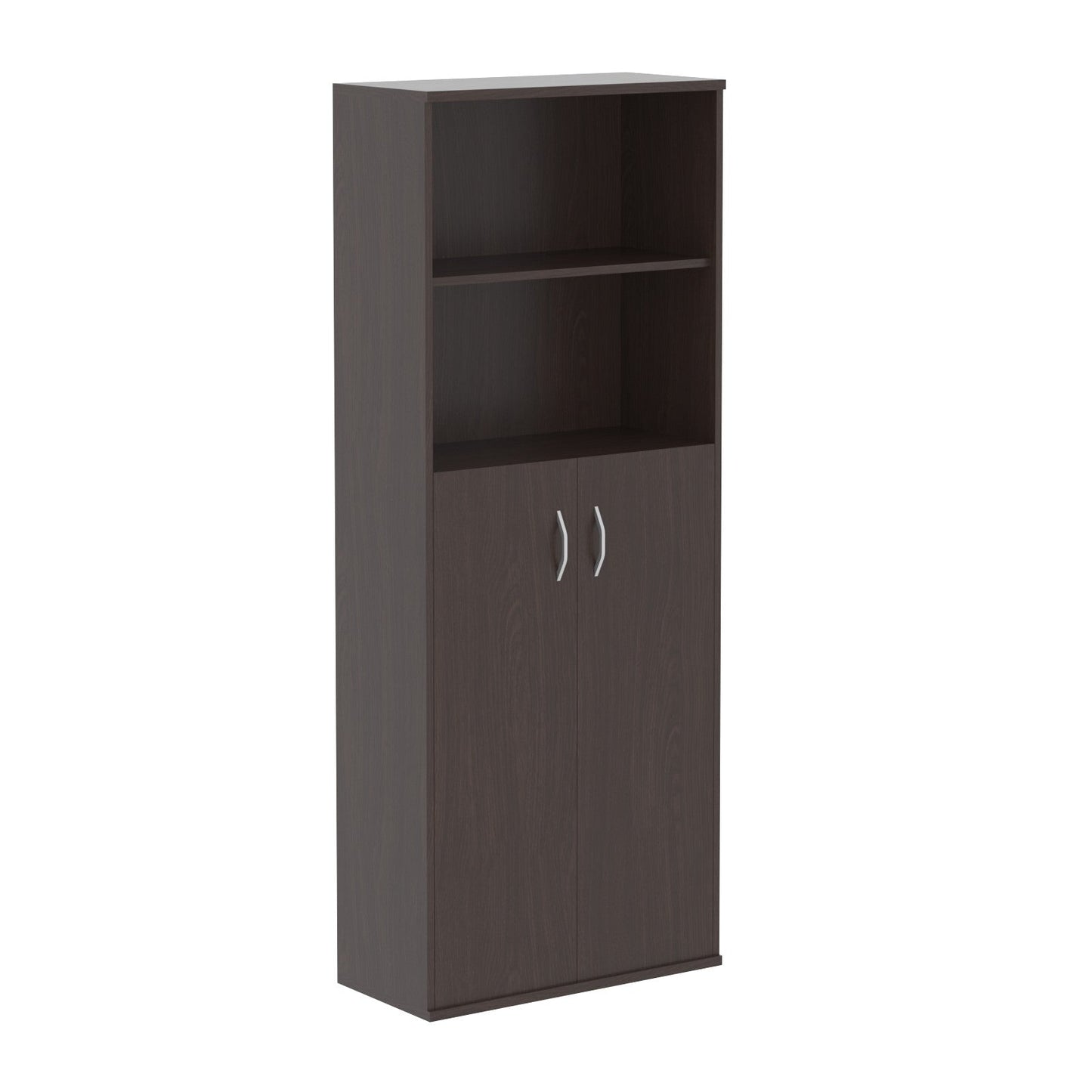FULL HEIGHT CABINET, MADE IN E1 LAMINATE CHIPBOARD, WITH WOODEN SWING DOORS AND OPEN SHELVES by Treejar | Souqify